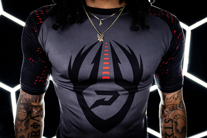 Shard Camo Compression Shirt - Red