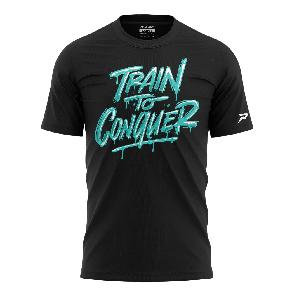 Train To Conquer Drip Graphic Tee