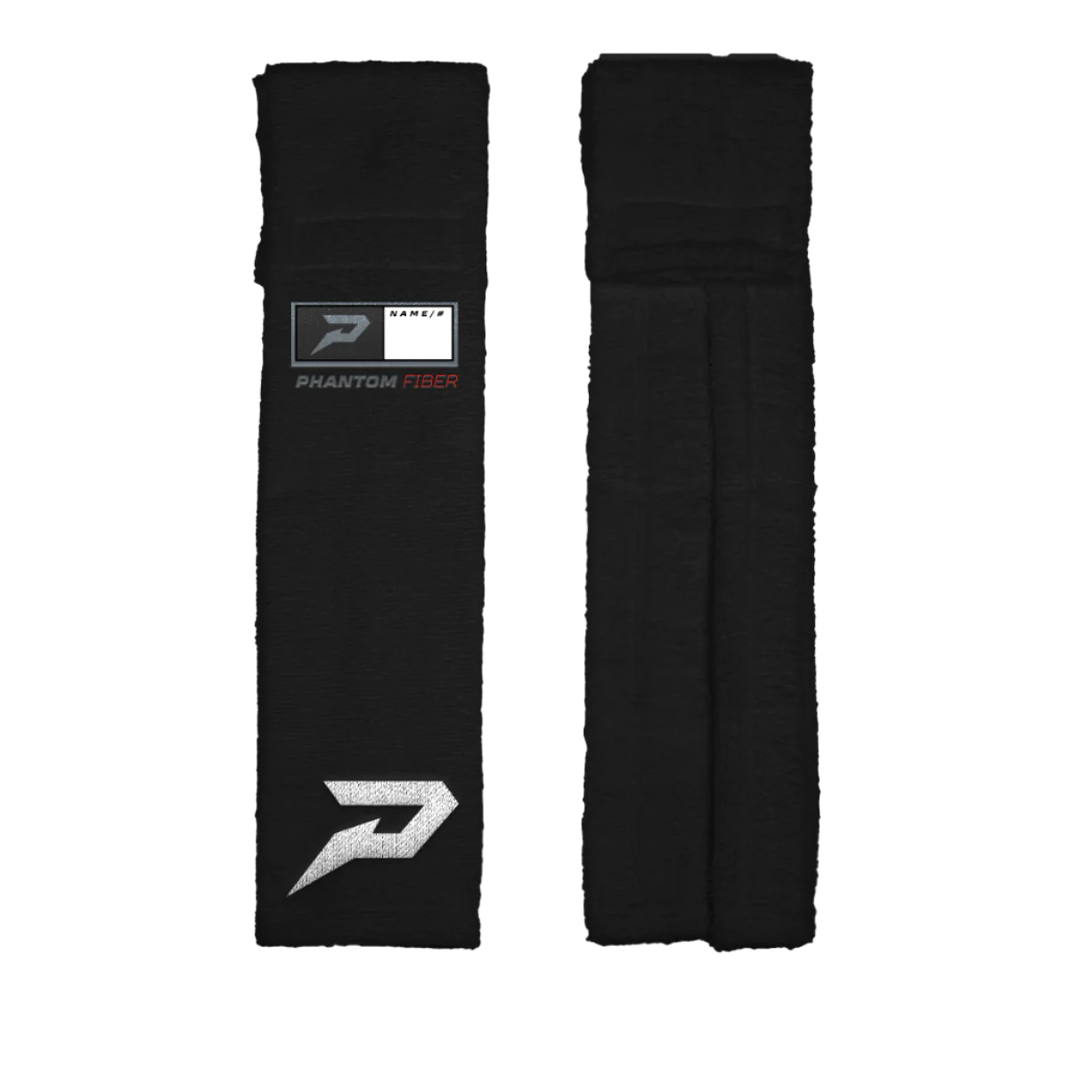 Black 'Phantom Fiber' Extra Long QB Towel by Phenom Elite