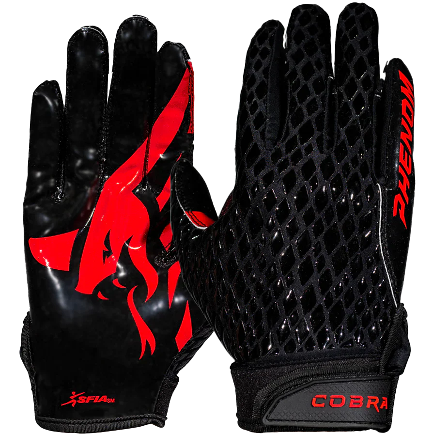 Phenom Elite Football Gloves - VPS4 - Black Cobra Skin