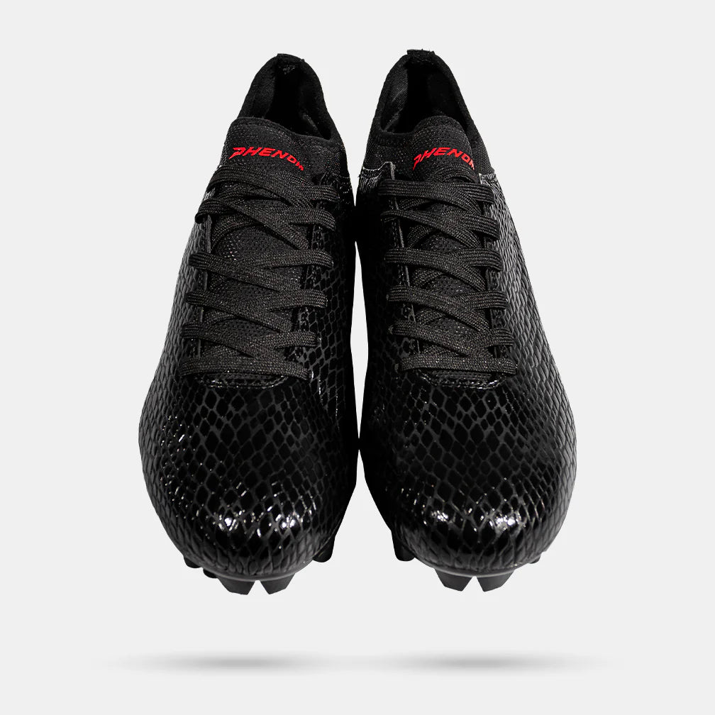 Velocity 3.0: Youth Football Cleats - Black Cobra Skin