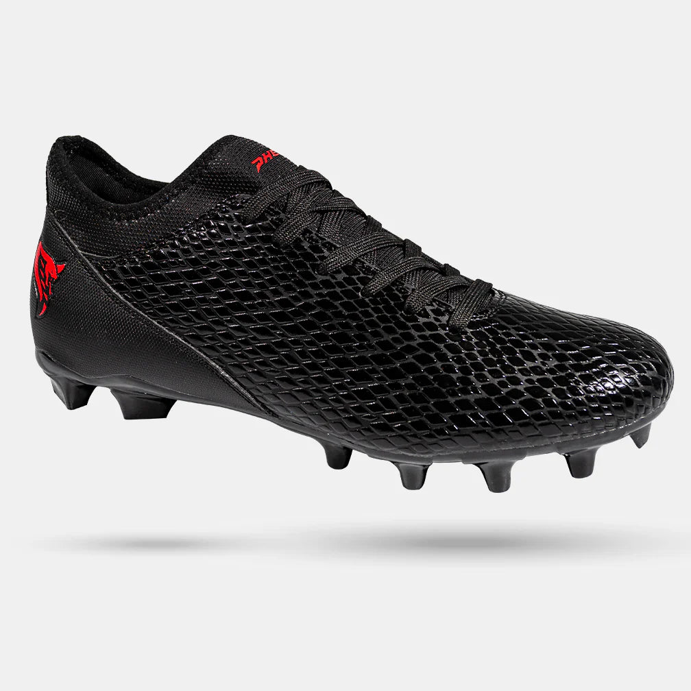 Velocity 3.0: Youth Football Cleats - Black Cobra Skin