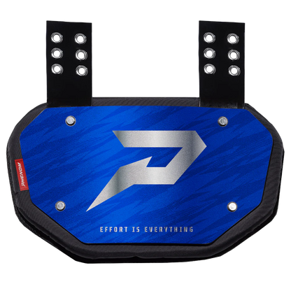 Phenom Elite Football Back Plate - Royal Blue with Chrome P Logo