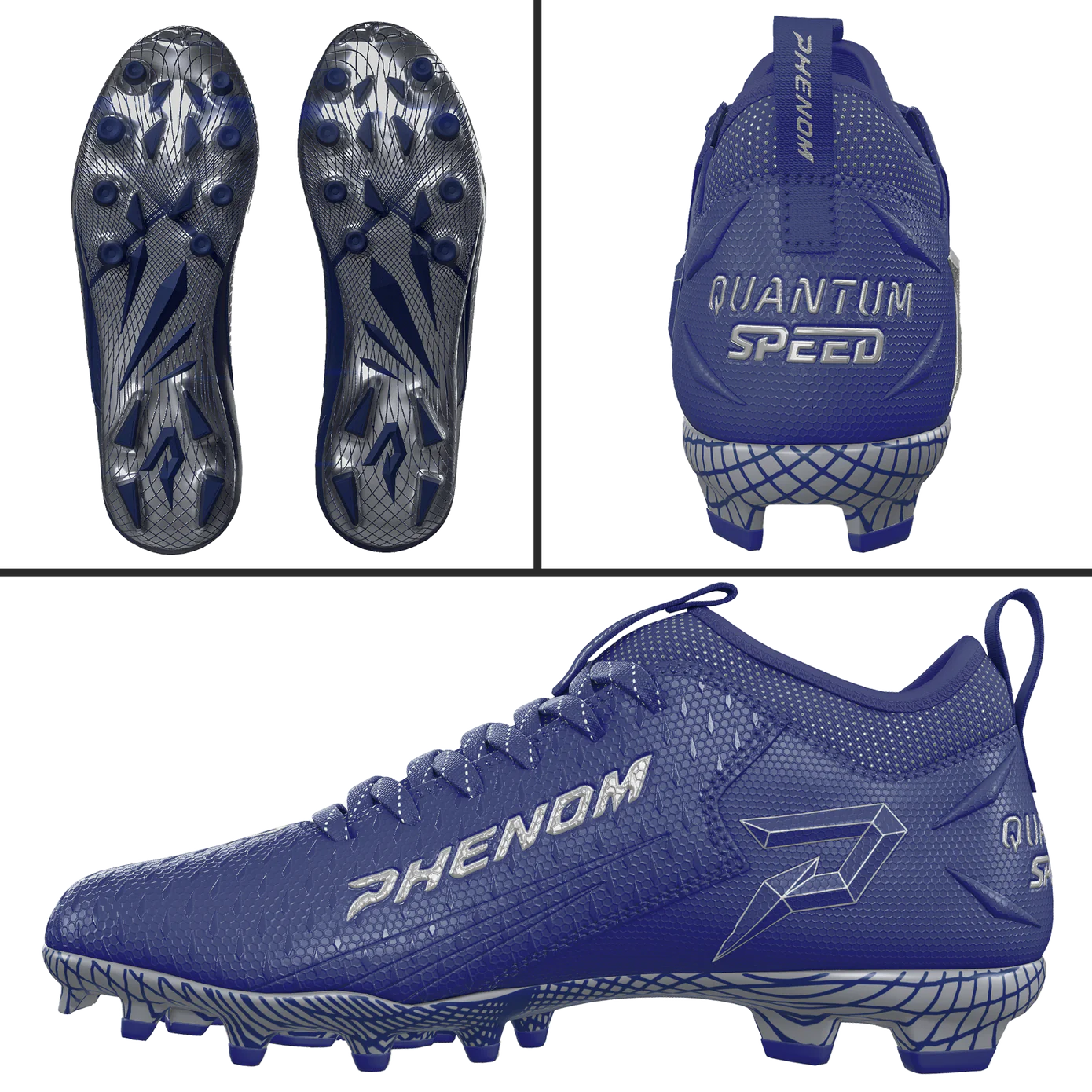 Phenom Elite Quantum Speed 2.0 Football Cleats - Team Colors