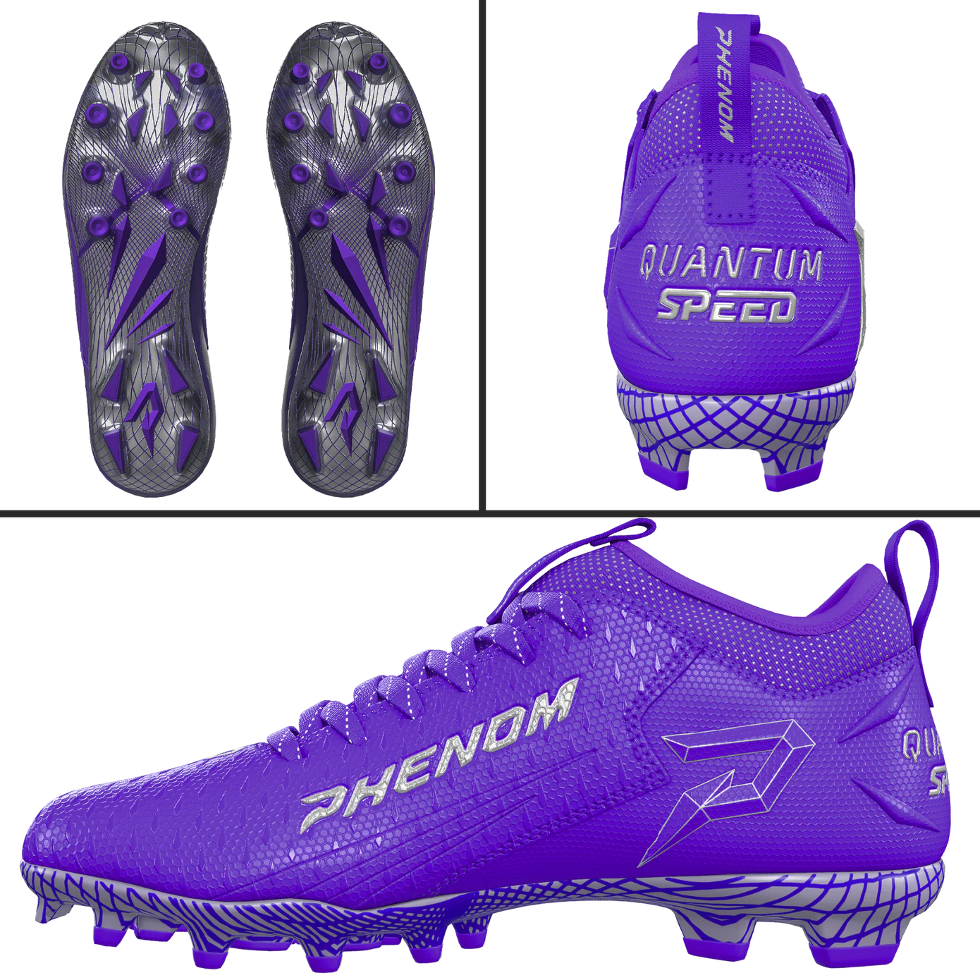 Phenom Elite Quantum Speed 2.0 Football Cleats - Team Colors