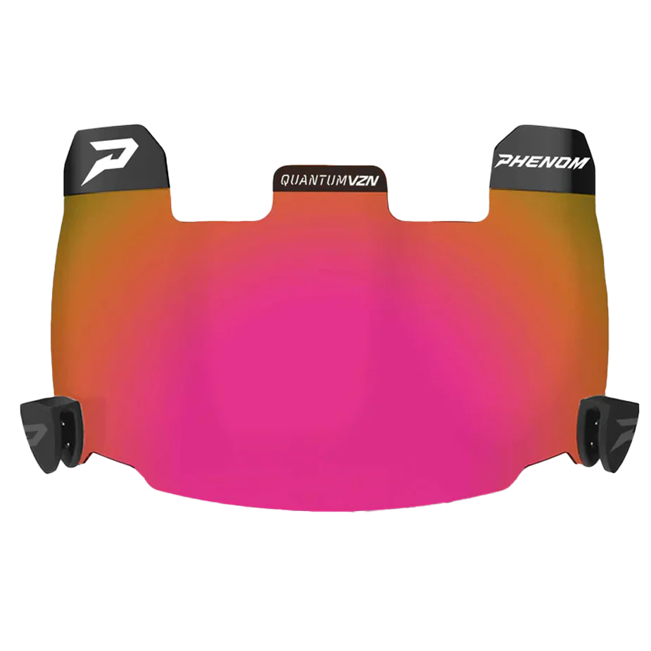 Cyber Red Football Visor - QVZN 1.0 by Phenom Elite