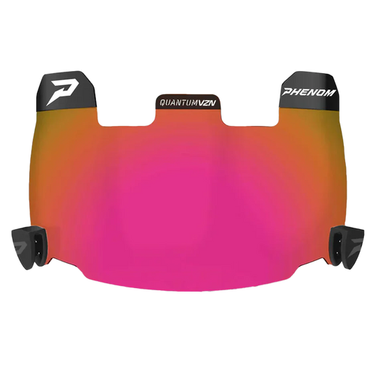 Cyber Red Football Visor - QVZN 1.0 by Phenom Elite