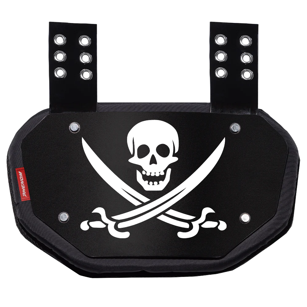 Phenom Elite Football Back Plate - Jolly Roger