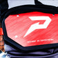 Phenom Elite Football Back Plate - Red with Chrome P Logo