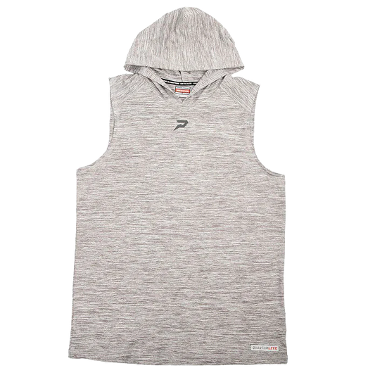 Quantum Lite Performance Raglan Sleeveless Hoodie - Heather Grey