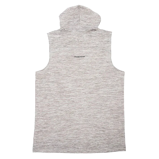 Quantum Lite Performance Raglan Sleeveless Hoodie - Heather Grey