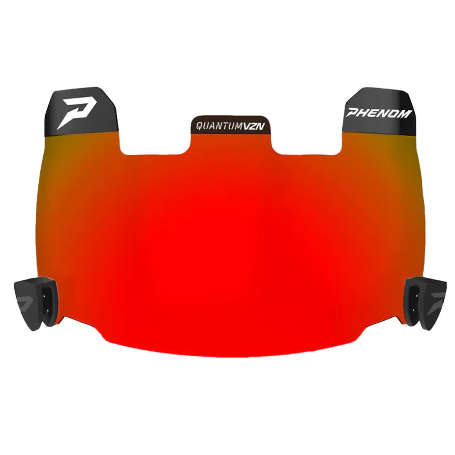 Magma Red Football Visor - QVZN 1.0 by Phenom Elite