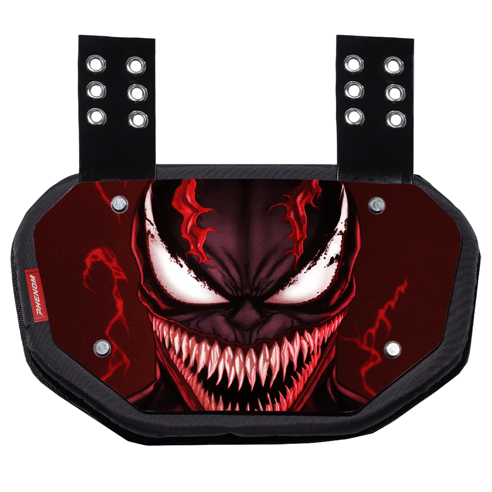 Phenom Elite Football Back Plate - Red Villain