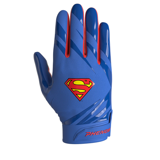 Superman Football Gloves - VPS5 by Phenom Elite