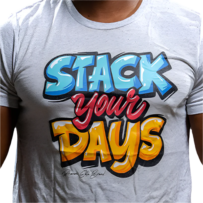 Stack Your Days Graffiti Graphic Tee