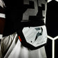 Phenom Elite Football Back Plate - White with Chrome P Logo